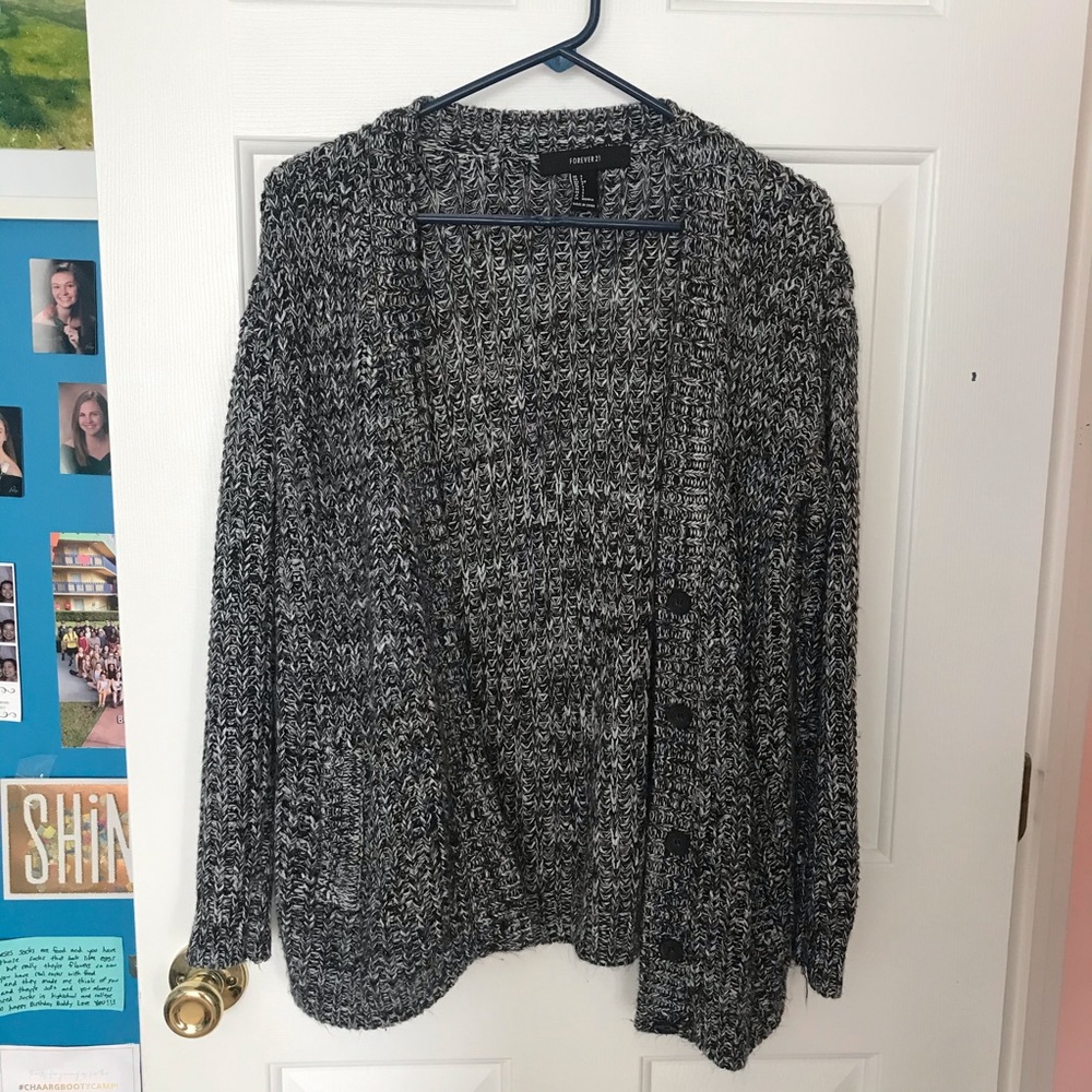 Grey Forever 21 long Cardigan